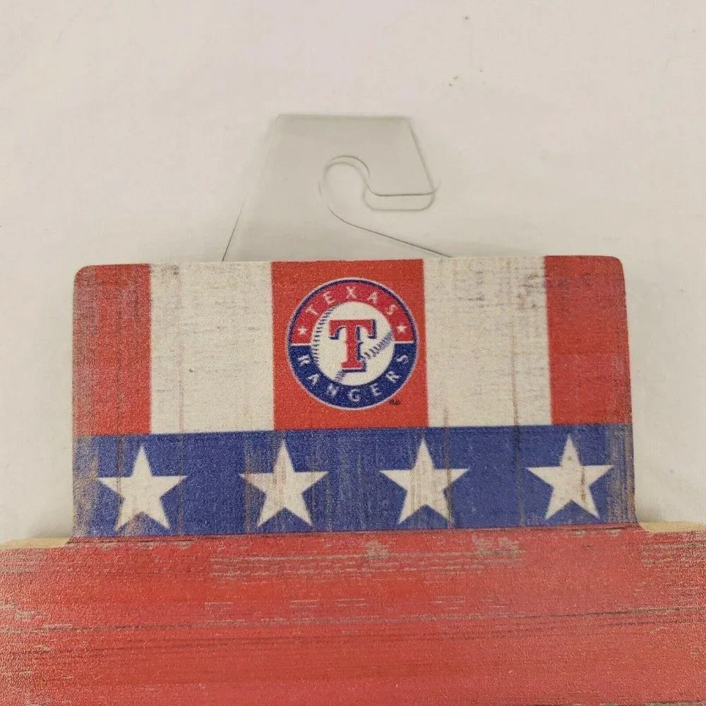 Texas Rangers Uncle Sam Baseball Wooden Sign